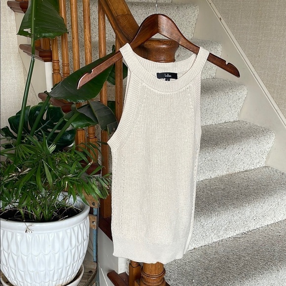 Lulu's Cream Knit Pointelle Tank Top - Picture 3 of 9